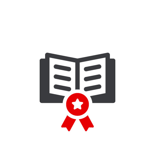 Symbolbild f&uuml;r Financial Reporting & Compliance: Ein schwarzes Buch mit rotem Siegel
